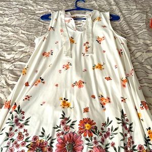 White Floral Short Dress